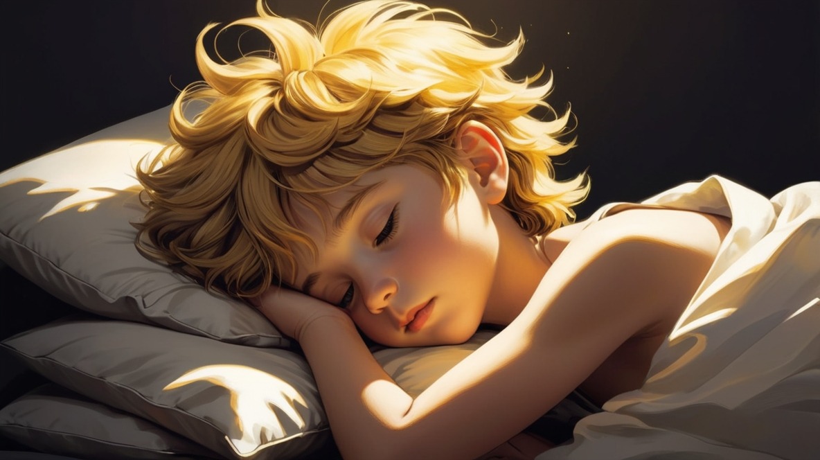 AlbedoBase_XL_A_peacefully_slumbering_young_boy_his_tousled_ha_0 • Sennik