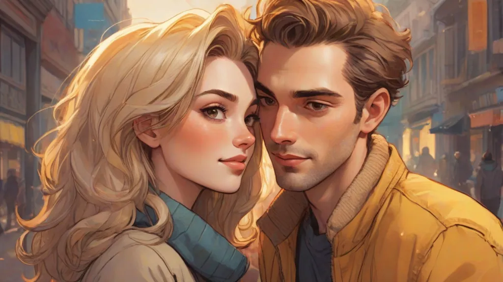 Ilustracja długoletniego partnera, współczesny europejski dorosły mężczyzna, portret w zbliżeniu na pierwszym planie, ciepły wyraz twarzy, naturalna stylizacja, dobrze widoczny, nowoczesny realistyczny klimat.