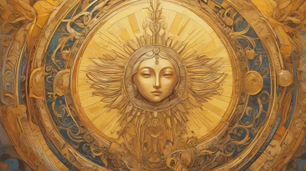 Ilustracja medalika wyraźnie widocznego na pierwszym planie. Medalik powinien być szczegółowy i zajmować znaczną część obrazu, symbolizując duchowość i ochronę w kontekście współczesnej Europy.