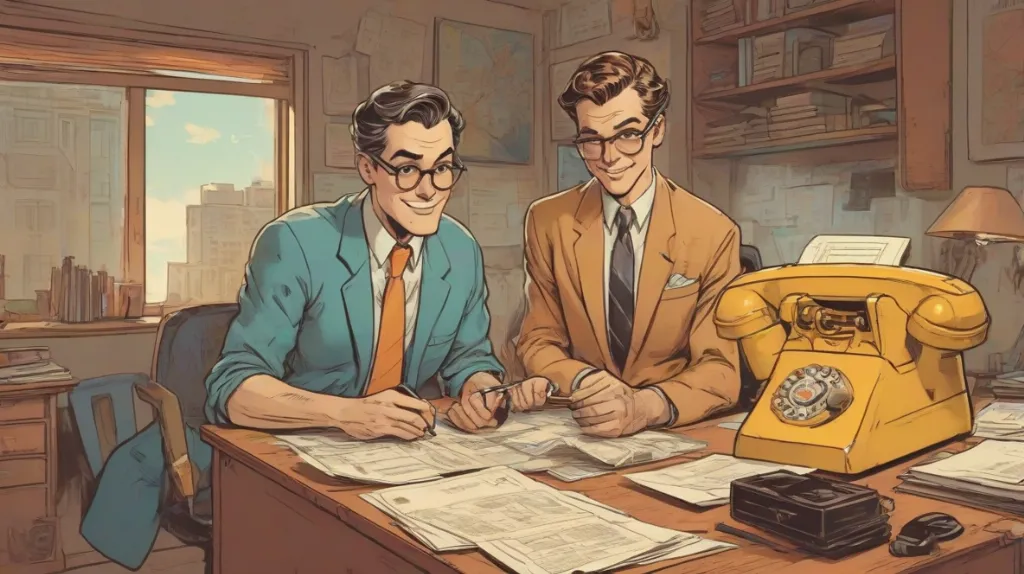 Ilustracja przedstawiająca zabytkowy telegram na nowoczesnym biurku, symbolizująca połączenie starych i nowych metod komunikacji. Telegram powinien być wyraźnie widoczny, z charakterystycznym wzorem i tekstem.