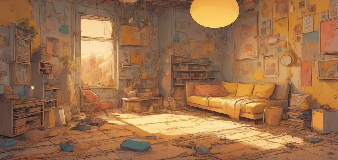 Ilustracja koncepcji 'braku' jako centralnego motywu w interpretacji snów. Skupia się na symbolicznym przedstawieniu pustki lub straty, oddając istotę braku czegoś lub kogoś.